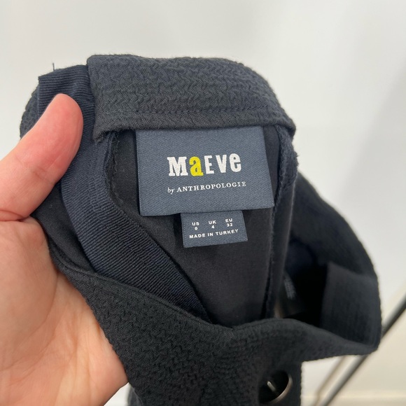 Maeve by Anthropologie Dual Split Button Midi Skirt in Dark Navy - Picture 4 of 8